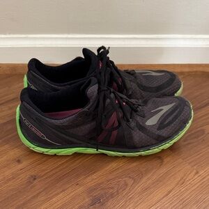 Brooks Black and Lime Athletic Shoes